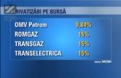 Statul va scoate la bursa cate 15% din Romgaz, Transgaz si Transelectrica